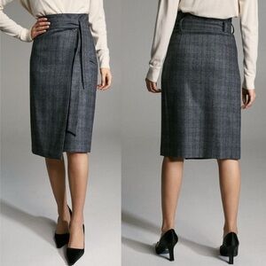 NWT Aritzia Babaton Atelier Karl Cashmere & Wool Midi Skirt
